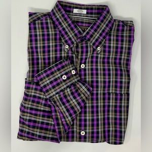 Patrick James Reserve men’s plaid button down size medium. 100% cotton.